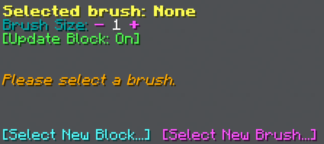 [The Brush Tool menu]