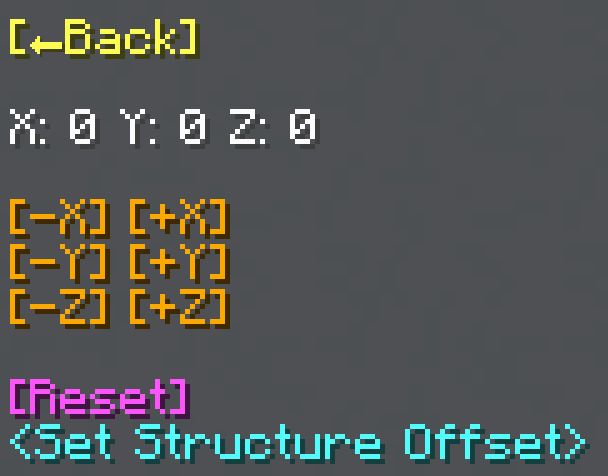 [The Structure Offset menu]